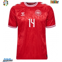 Danmark Mikkel Damsgaard #14 Hjemmedrakt EM 2024 Kortermet